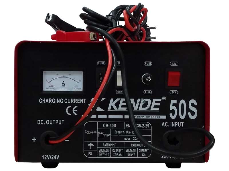 CHARGEUR BATTERIE KENDE 230V 50A 1400W 6A 12-24V - Gedis-Lub